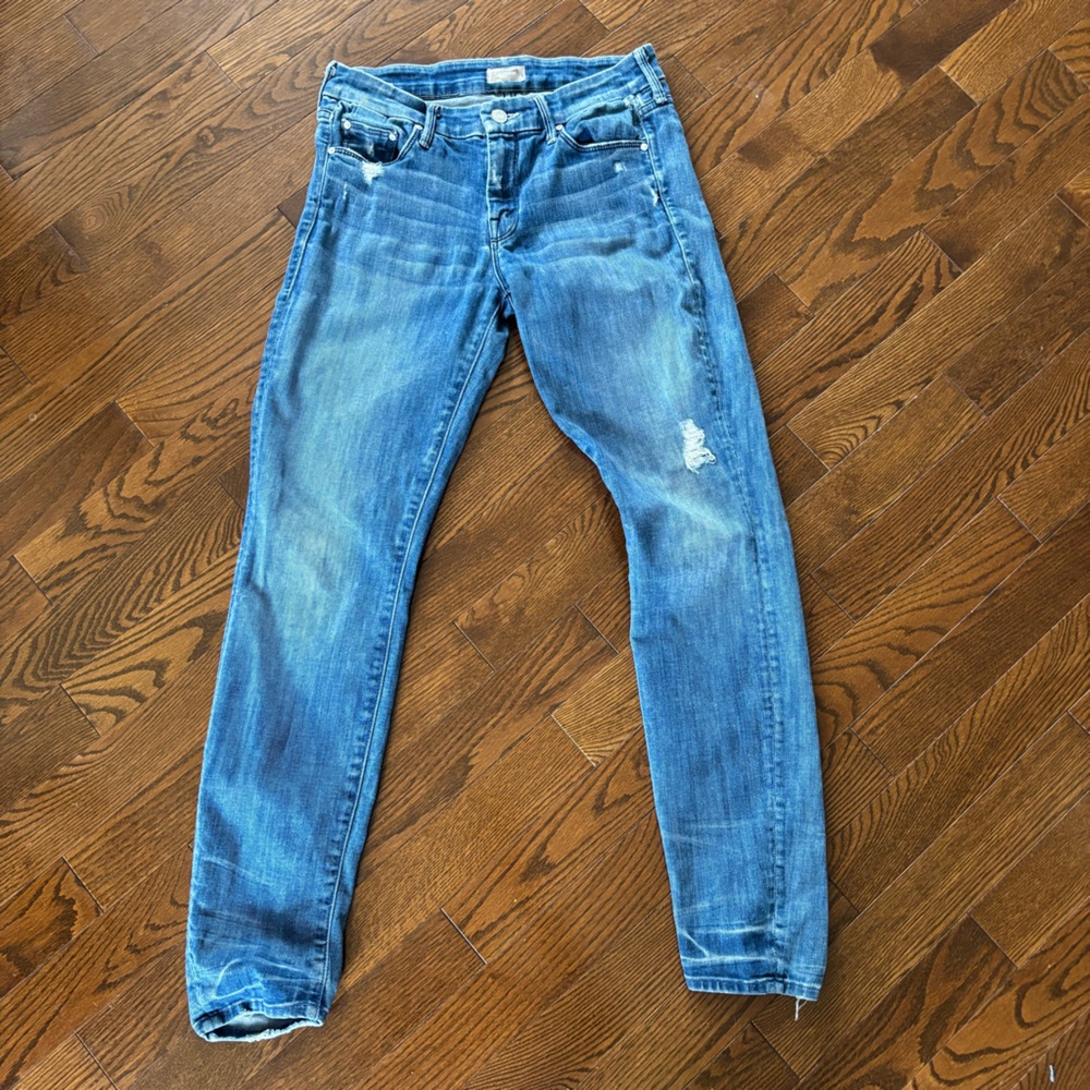 Mother ‘The Looker’ Distressed Jeans - Size 27 - Retail $275 - Picture 3 of 12